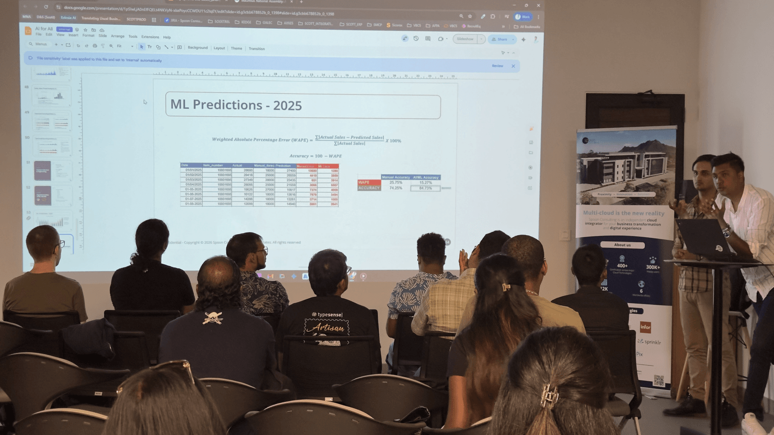 Dhanveer presenting at frontend.mu