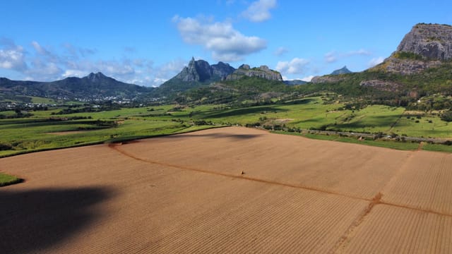 Drone shot of Notre Dame, Mauritius