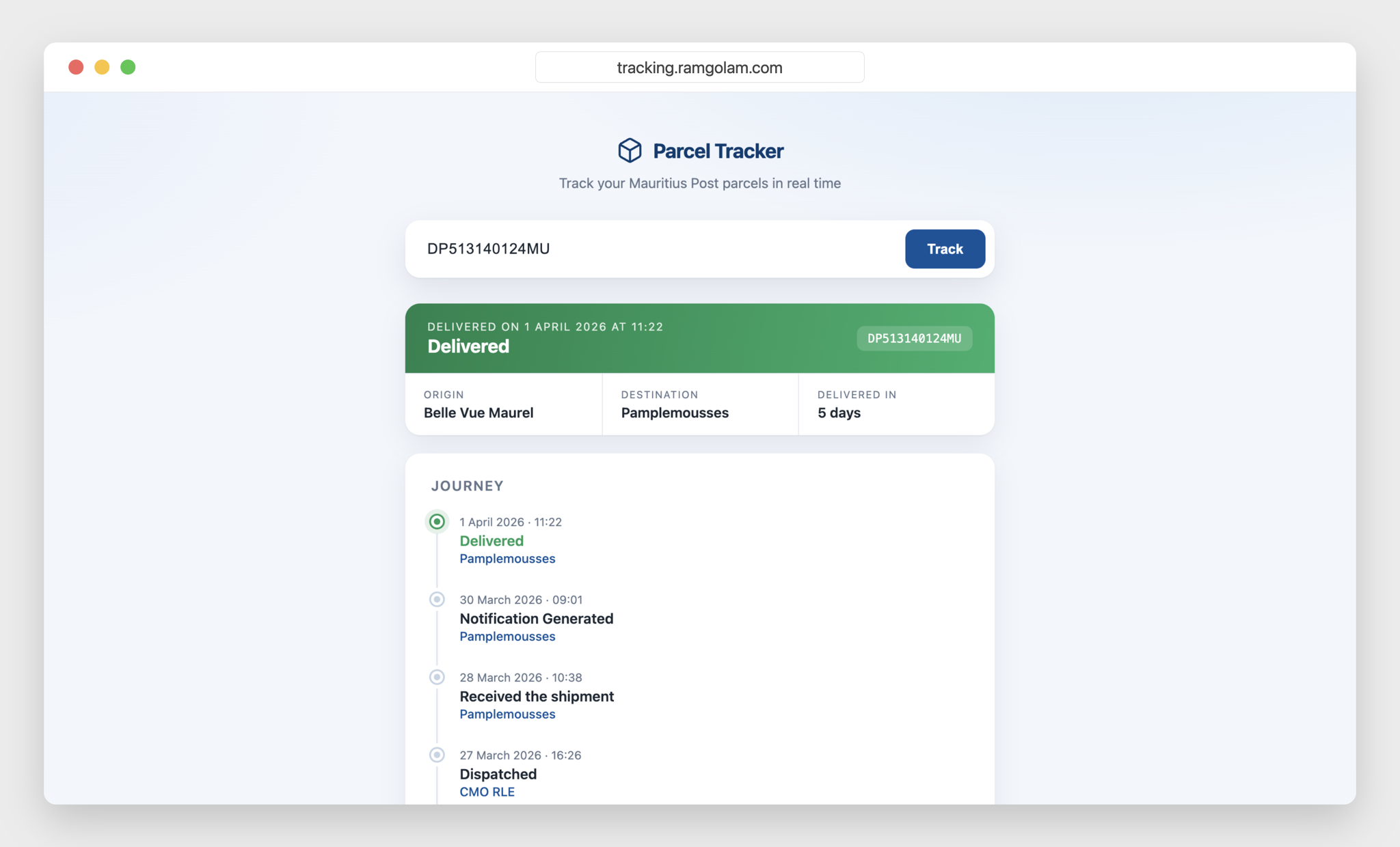 Parcel Tracker
